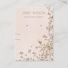 Elegantes, duskisches, florales Rosa, das Nekklass Visitenkarte