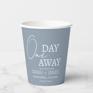 Elegantes Dusty Blue One Day Away Probe Dinner Pappbecher