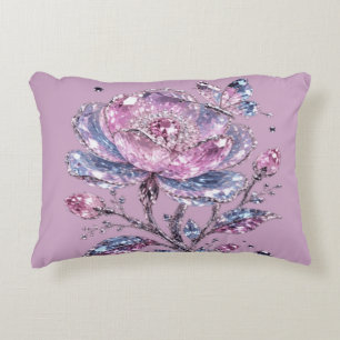 Elegantes Dusty Rose Botanisches Musterdesign Dekokissen