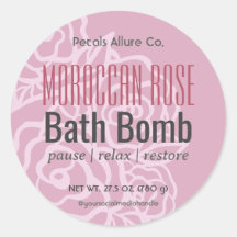 Elegantes Dusty Rose Rosa Bläserbombe-Label