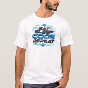 Elegantes EAT SLEEP CODE REPEAT Statement Design T-Shirt