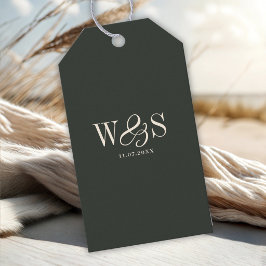 Elegantes ebony Ersteheliche Paare Geschenkanhänger