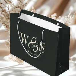 Elegantes ebony Ersteheliche Paare Große Geschenktüte