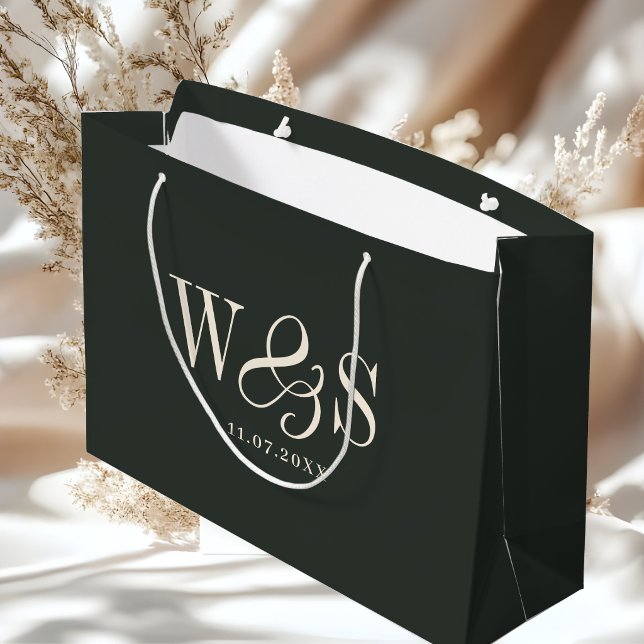 Elegantes ebony Ersteheliche Paare Große Geschenktüte (Von Creator hochgeladen)