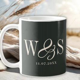 Elegantes ebony Ersteheliche Paare Kaffeetasse