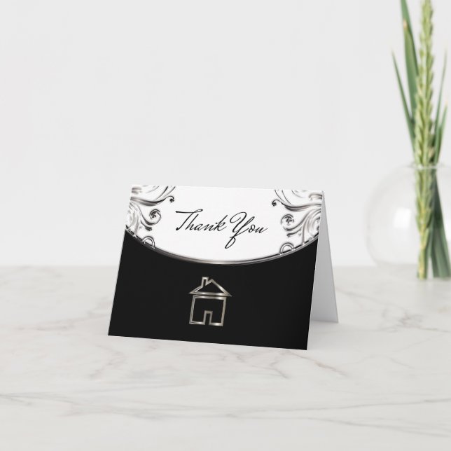 Elegantes echtes Anwesen Vielen Dank Karten (Vorderseite)