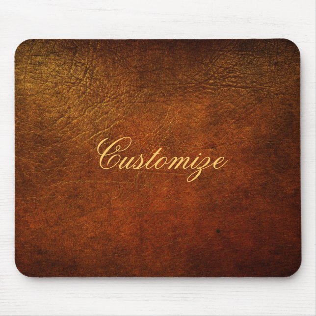 Elegantes Echtes Leder Designer Mousepad (Vorne)