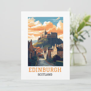 Elegantes Edinburgh Schottland Schloss Vintage Rei Karte