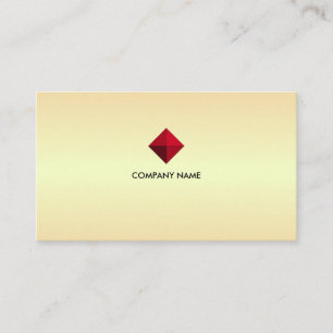 Elegantes, editierbares Diamant-Logo auf goldenem Visitenkarte