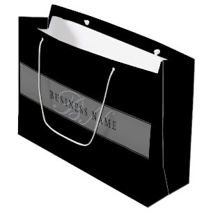 Elegantes editierbares Skript Geschäftsnamen/ander Große Geschenktüte