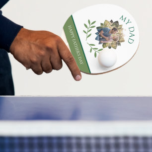 Elegantes Efeu-Vater-Tag-Foto Tischtennis Schläger