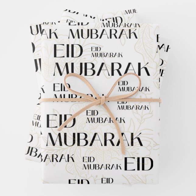 elegantes eid mubarak Geschenk Geschenkpapier Set (Beispiel)