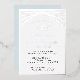 Elegantes einfaches 60-jähriges Party zum Hochzeit Folieneinladung