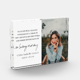 Elegantes Einfaches Beileid Fotoblock