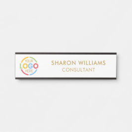 Elegantes, einfaches, benutzerdefiniertes Logo für Türschild