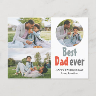 Elegantes einfaches Best Vater Ever Fathers Day Fo Feiertagspostkarte