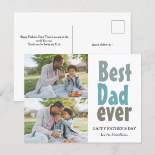Elegantes einfaches Best Vater Ever Fathers Day Fo Feiertagspostkarte