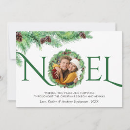 Elegantes Einfaches Botanisches Kiefernwäldchen WE Feiertagskarte