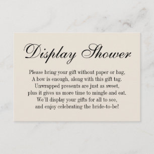 Elegantes, einfaches Brautparty ohne Wrap, Creme Begleitkarte