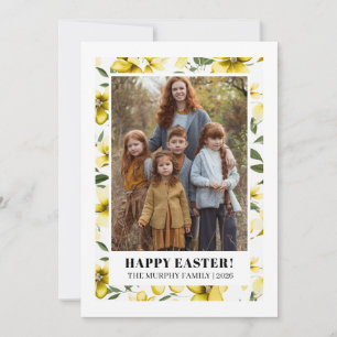 Elegantes einfaches buntes florales Oster-Familien Feiertagskarte