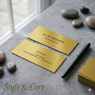 Elegantes einfaches Design personalisierte metalli Telefonnummerkarte