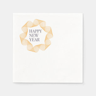 Elegantes, einfaches Design von "Frohes Neues Jahr Serviette