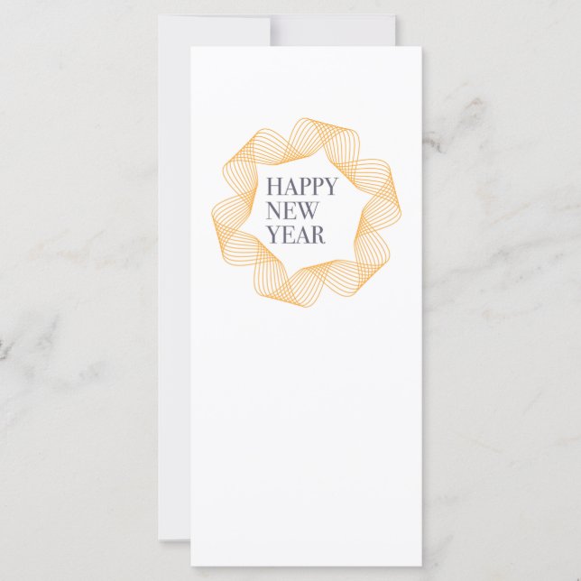 Elegantes, einfaches Design von "Happy New Year" (Vorderseite)