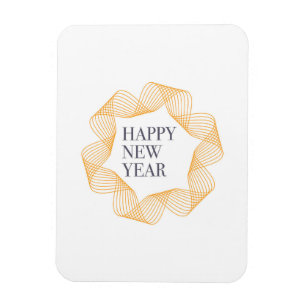 Elegantes, einfaches Design von "Happy New Year" Magnet