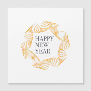 Elegantes, einfaches Design von "Happy New Year" Magnetkarte