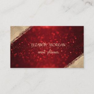 Elegantes einfaches falsches Gold, roter Glitter B Visitenkarte