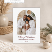 Elegantes einfaches Familien-Weihnachtsfoto