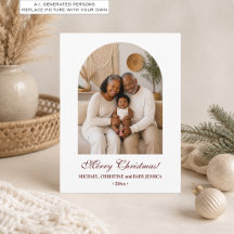 Elegantes einfaches Familien-Weihnachtsfoto