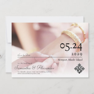 Elegantes Einfaches Formelles Skript Einzigartiges Save The Date