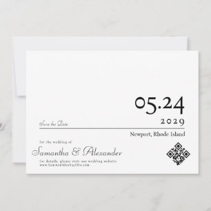Elegantes einfaches formelles Skript Nicht-Foto-Ho Save The Date