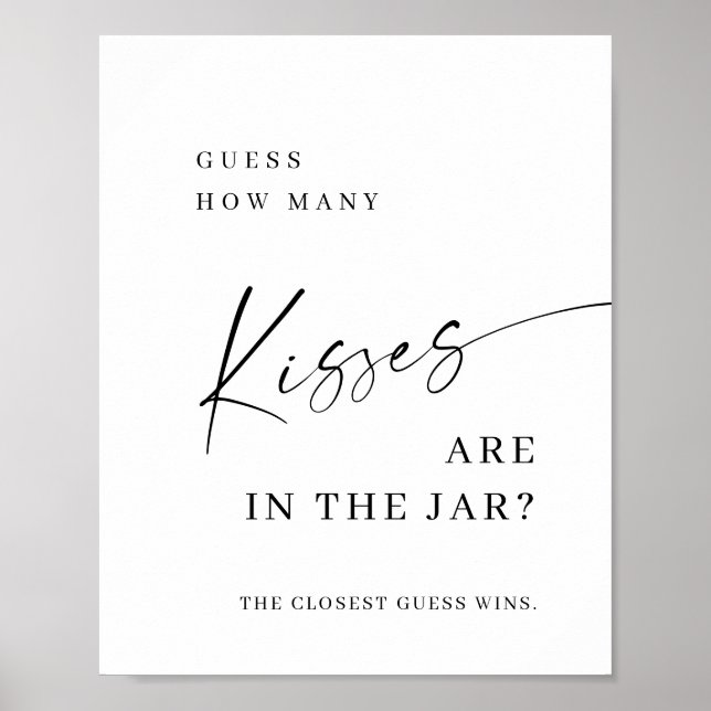 Elegantes Einfaches Minimalistisches Brautparty Poster (Vorne)