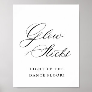 Elegantes, einfaches, Minimalistisches Glühsticks Poster