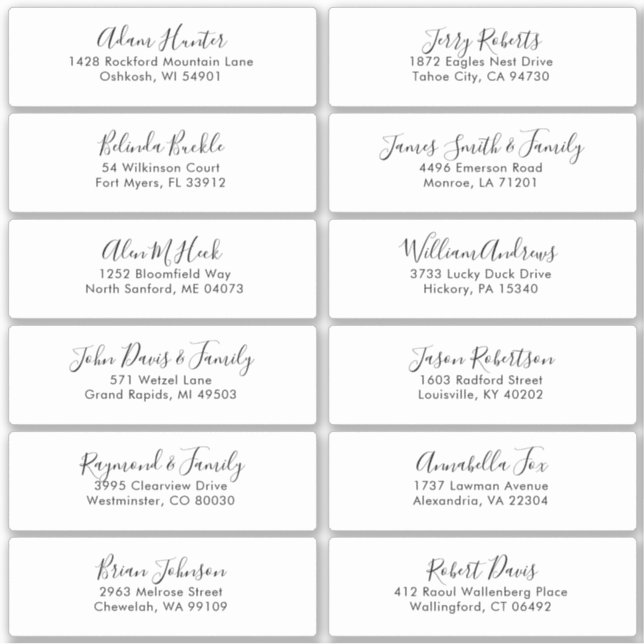 Elegantes, einfaches Minimalistisches, modernes Ad Aufkleber (Vorderseite)