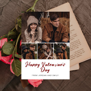 Elegantes einfaches, modernes Foto zum Valentinsta Feiertagskarte