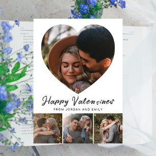 Elegantes einfaches, modernes Foto zum Valentinsta Feiertagskarte