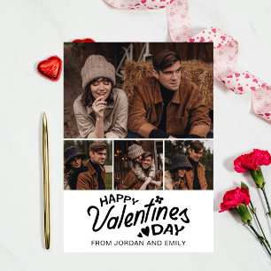 Elegantes einfaches modernes Happy Valentinstag Fo Feiertagskarte