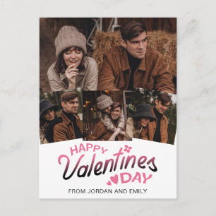 Elegantes einfaches modernes Happy Valentinstag Fo Feiertagspostkarte