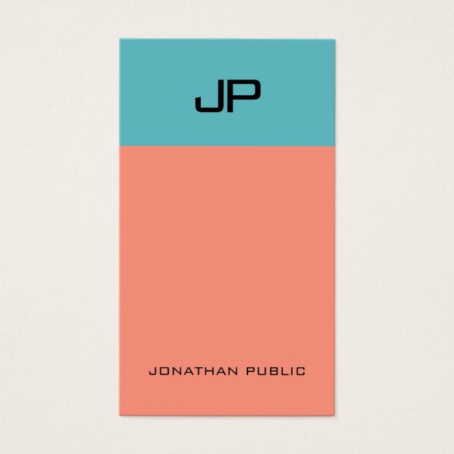 Elegantes einfaches, modernes Monogramm Beruflich (Vorderseite)