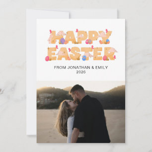 Elegantes einfaches modernes Muster Frohe Ostern F Feiertagskarte