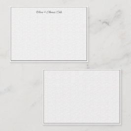 Elegantes einfaches, modernes, texturiertes Wave W Mitteilungskarte