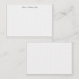 Elegantes einfaches, modernes, texturiertes Wave W Mitteilungskarte