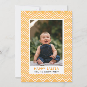Elegantes einfaches Muster Frohe Ostern Foto Feiertagskarte