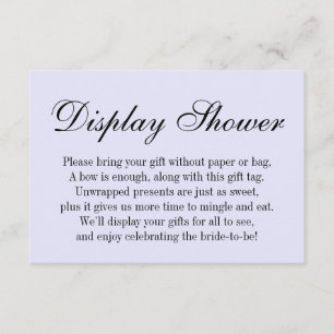 Elegantes, einfaches No Wrap Brautparty, Lavendel Begleitkarte