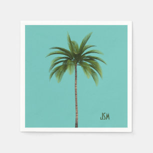 Elegantes, einfaches Palm Trees Tropical Beach Mon Serviette