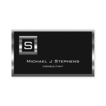 Elegantes einfaches schwarzes und chromfarbenes Mo