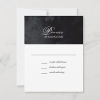 Elegantes einfaches Script Black Goth Wedding